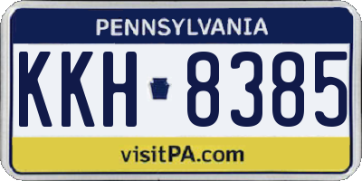 PA license plate KKH8385