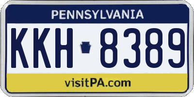 PA license plate KKH8389