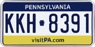 PA license plate KKH8391