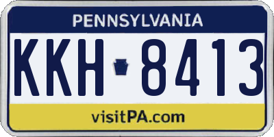 PA license plate KKH8413
