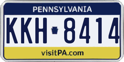 PA license plate KKH8414