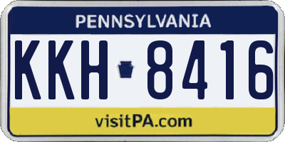 PA license plate KKH8416
