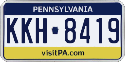 PA license plate KKH8419