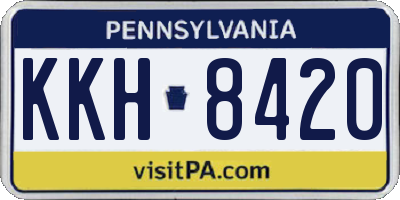 PA license plate KKH8420