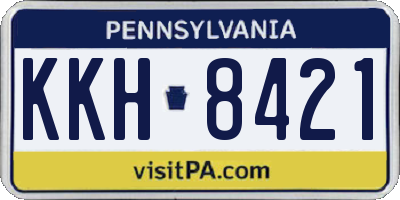 PA license plate KKH8421