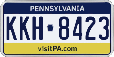 PA license plate KKH8423