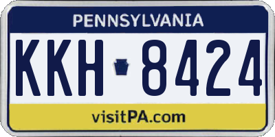 PA license plate KKH8424