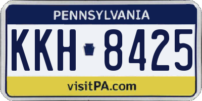 PA license plate KKH8425