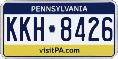 PA license plate KKH8426