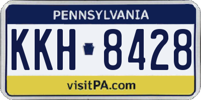 PA license plate KKH8428