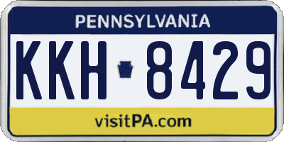 PA license plate KKH8429