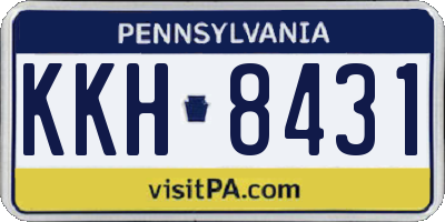 PA license plate KKH8431
