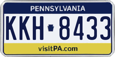 PA license plate KKH8433