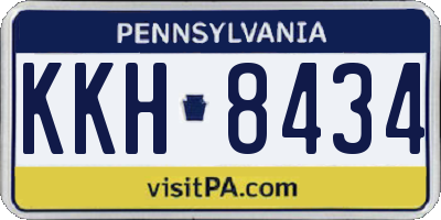 PA license plate KKH8434