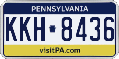 PA license plate KKH8436
