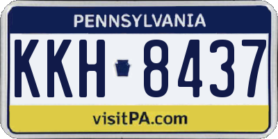 PA license plate KKH8437