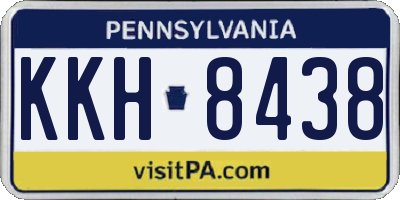 PA license plate KKH8438