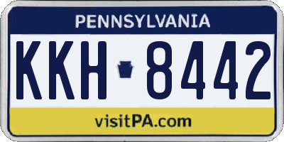 PA license plate KKH8442