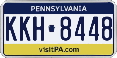 PA license plate KKH8448