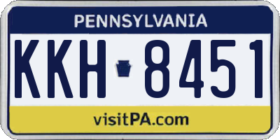 PA license plate KKH8451