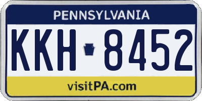 PA license plate KKH8452