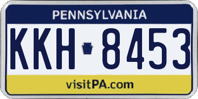 PA license plate KKH8453