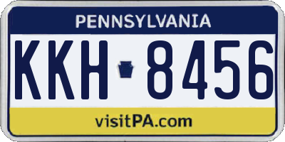 PA license plate KKH8456