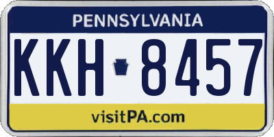 PA license plate KKH8457