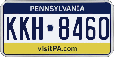 PA license plate KKH8460