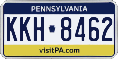 PA license plate KKH8462