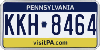 PA license plate KKH8464
