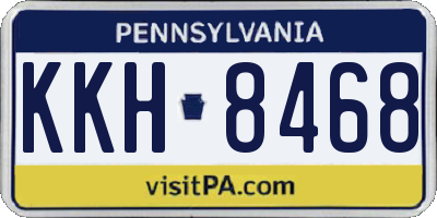PA license plate KKH8468