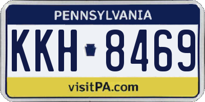 PA license plate KKH8469