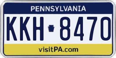 PA license plate KKH8470