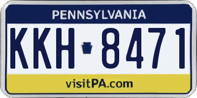 PA license plate KKH8471