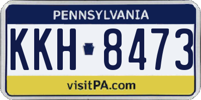 PA license plate KKH8473