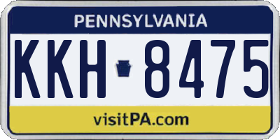 PA license plate KKH8475