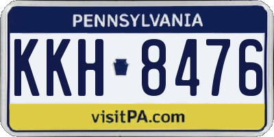 PA license plate KKH8476