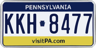 PA license plate KKH8477