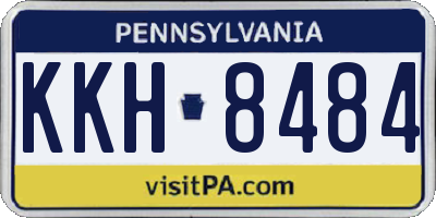 PA license plate KKH8484
