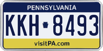 PA license plate KKH8493