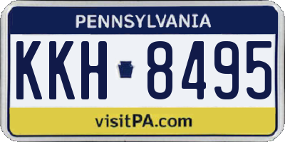 PA license plate KKH8495