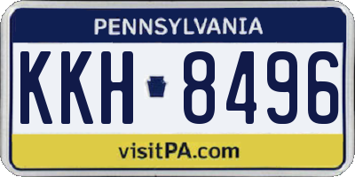 PA license plate KKH8496
