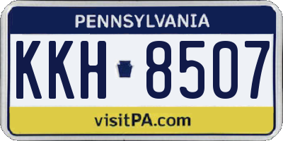 PA license plate KKH8507
