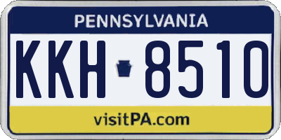PA license plate KKH8510