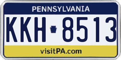PA license plate KKH8513