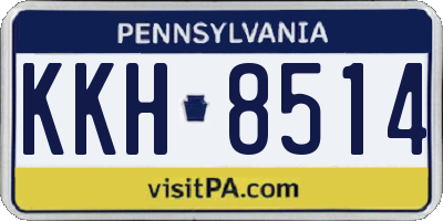 PA license plate KKH8514