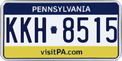 PA license plate KKH8515