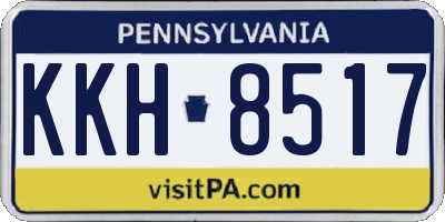 PA license plate KKH8517