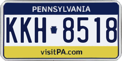 PA license plate KKH8518